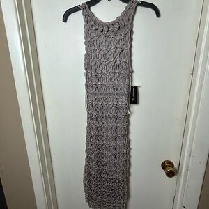 Gold Crochet Maxi Dress